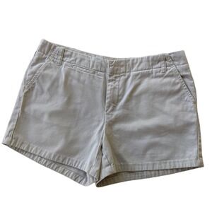 J Crew Women's Chinos Size 8 Shorts Cream Beige Pockets 32 Waist